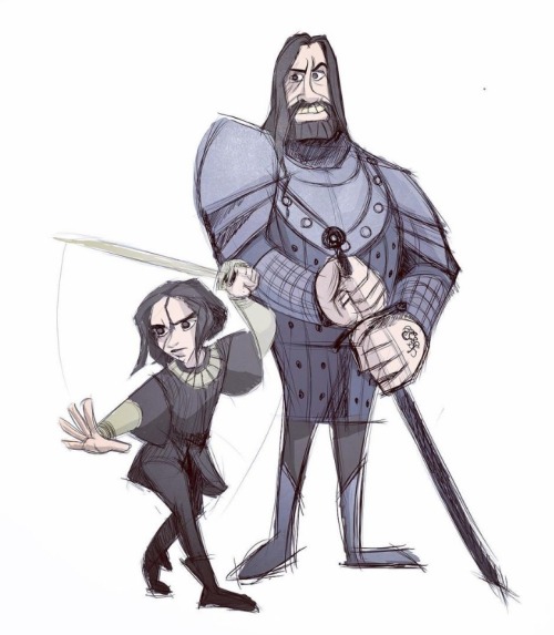 istulmys: Sandor Clegane and Arya Stark by gameofthorpes