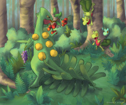 alternative-pokemon-art:  Artist Treecko and Sceptile by request.