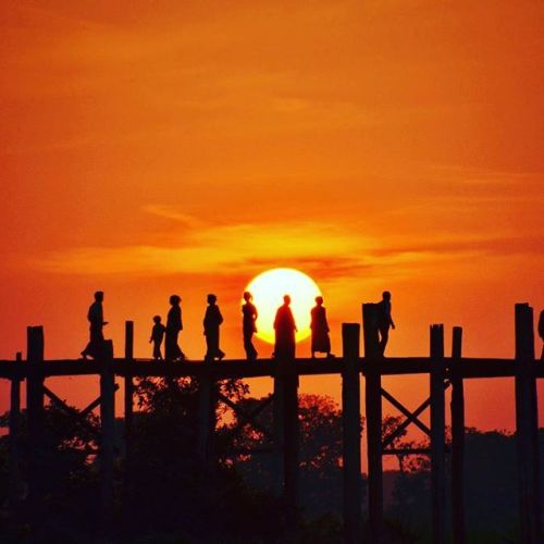 U Bein Bridge #Burma Tag #Legendtravelgroup #ubeinbridge #sunset #bridge #Myanmar #southeastasia #in