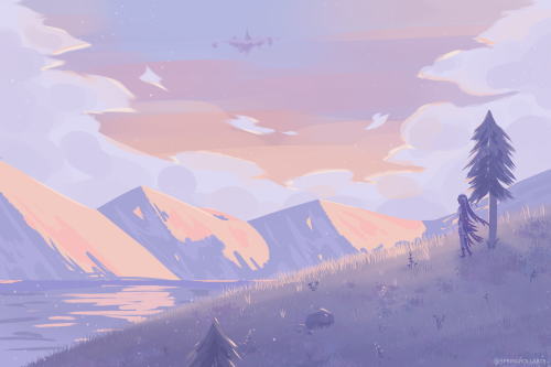 springrollarts:some landscape painting with rosaria 