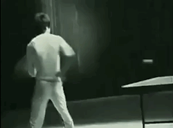 jaymesmike:  Bruce Lee playing ping pong