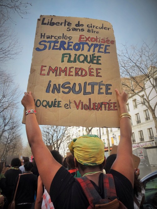 mutant-supremacy:almahgeistphotography:French Womanist (Afrofeministe) Procession on the 8th March d