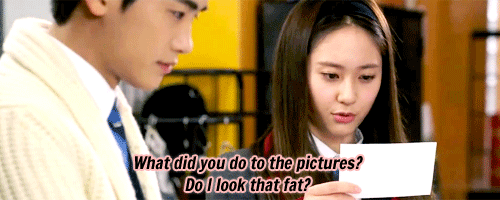 minyuukk:  Bona: What did you do to the pictures? Do I look that fat?Myungsoo: The