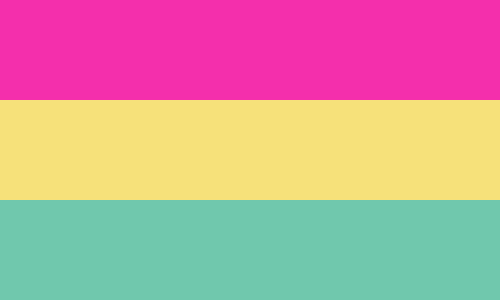 Pansexual flag but it’s colour picked from Dr Loboto from PsychonautsRequested by Anonymous
