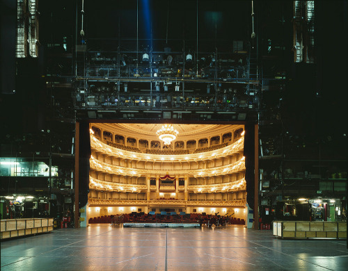 itscolossal: The Fourth Wall: A Rare View of Famous European Theater Auditoriums Photographed from the Stage