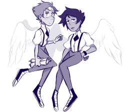 little-doodles-of-heaven:  casually slides in some not so pure angels for this au 