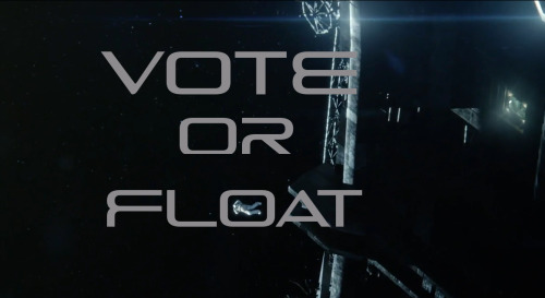 A civic message from the Ark. Don’t forget to vote today, US citizens! #the100 #vote (image by @braggartatbest.)