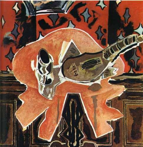 artist-braque: A Red Pedestal, 1942, Georges BraqueMedium: oil,canvas