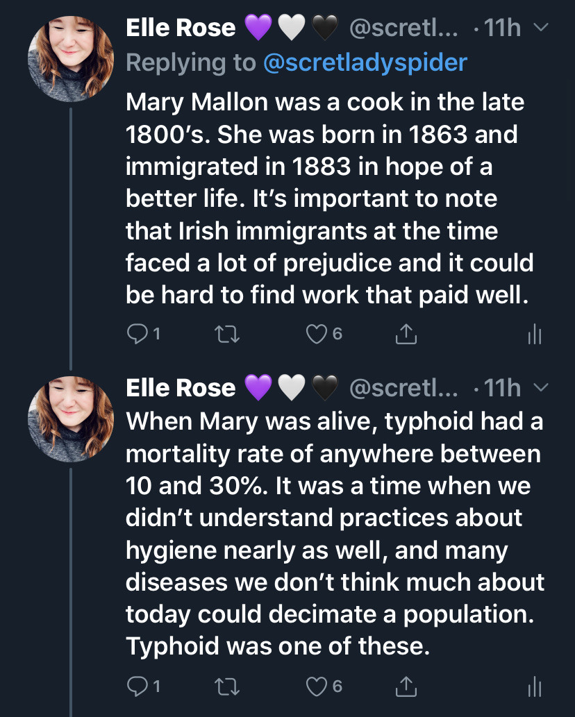 scretladyspidersblog:scretladyspidersblog:Via my twitter. Mary Mallon and those around