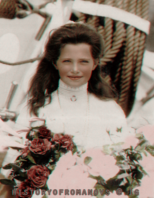  Grand Duchess Maria Nikolaevna in color! I haven’t colored a b&w photograph in a very long time