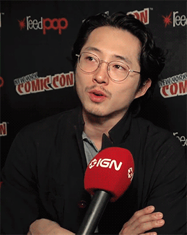 carriefishyr: steven yeun looking cute (ノ*゜▽゜*)