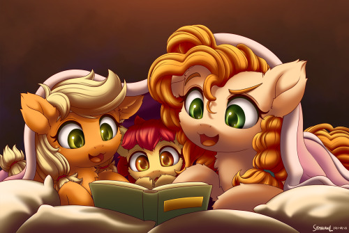 symbianlart:  Storytime with Mom :)Experimented on a different shading style with this one. Hope it 
