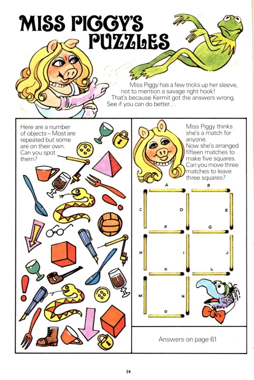 Games From THE MUPPET SHOW ANNUAL (1979).