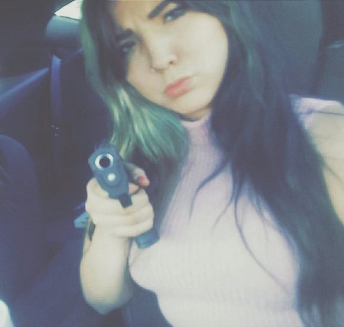 cerebralzero:  pretttykittyy:  Bang bang you hit the ground    you should really take a safety course before handling firearms. It’s quite clear you have no idea what you are doing and are a hazard to yourself and everyone near you.