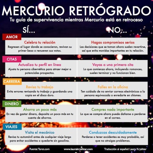 Tu Guía de Supervivencia para que #MercurioRetrógrado no te tome desprevenido. #astrología #Mercurio en #GÉMINIS