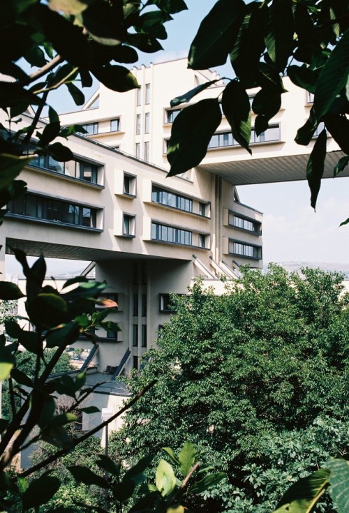 diogofalmeida:  Former  Ministry of Highway Construction in Georgia, nowadays the headquarters  of the Bank of Georgia . Kodak Ektar 100.  Tbilisi, Georgia.  July, 2016.   