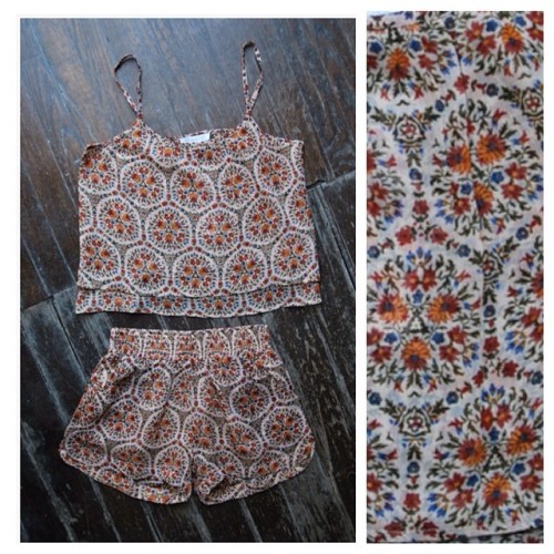 This adorable slinky tap short and crop top set! Please wear together! $32 each piece! #floral #taps