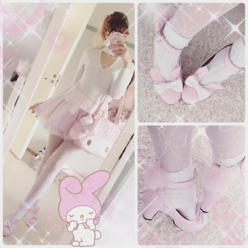 Today&rsquo;s outfit for shool with my new shoes! #ootd #angelicpretty #angelic_pretty #mymelo #myme