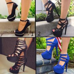 ideservenewshoesblog:  Shoespie Rivets Decoration T-Wrap Buckle Platform Heels