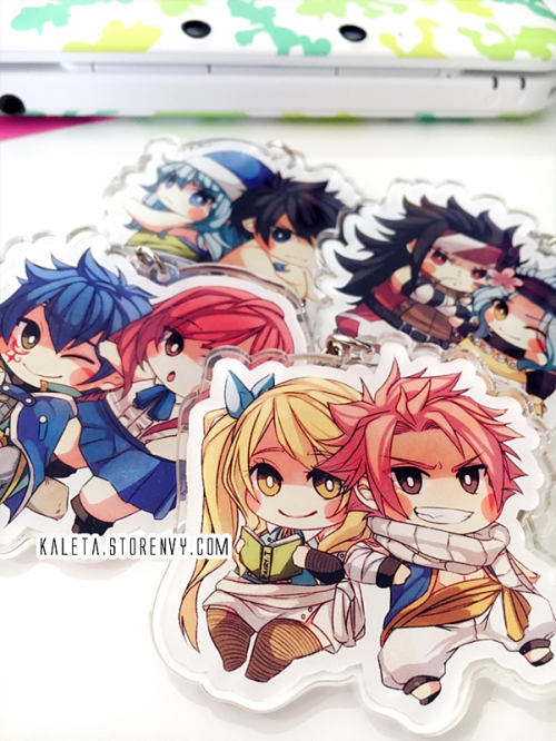 lapoin:  [ Fairy Tail - Acrylic Charms ]My shop is finally open for pre-orders! Please note that pre orders end on the 18th of June and will be shipped end of June. All charms are ű each and a discount is applied if you buy the whole set!The store will