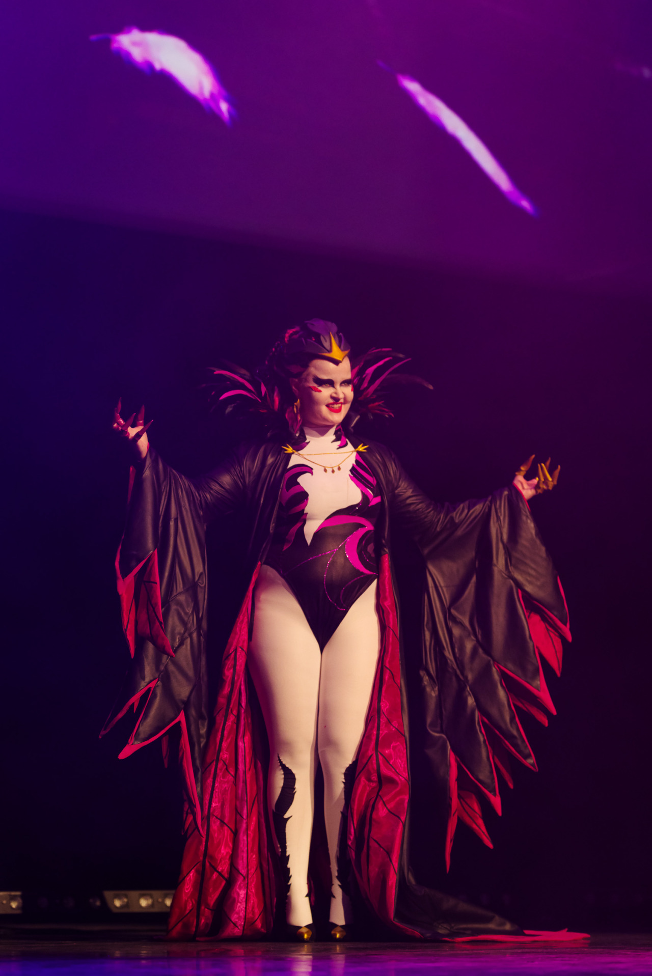 “Perfect is the enemy of good, and I don’t care!”  I cosplayed Night Swan, because of course I did. The costume was an 