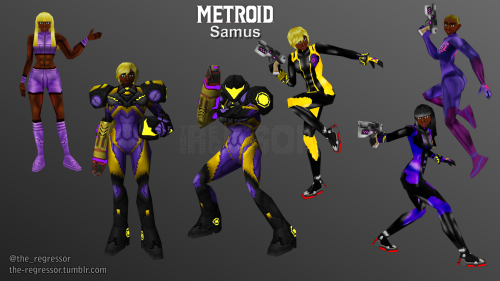 Zero Suit Samus All the Zero Suit Samus’ based off official art/renders/sprites from the games in lo