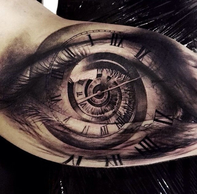 Tattoo Ideas — Eye & Spiralling Clock ...