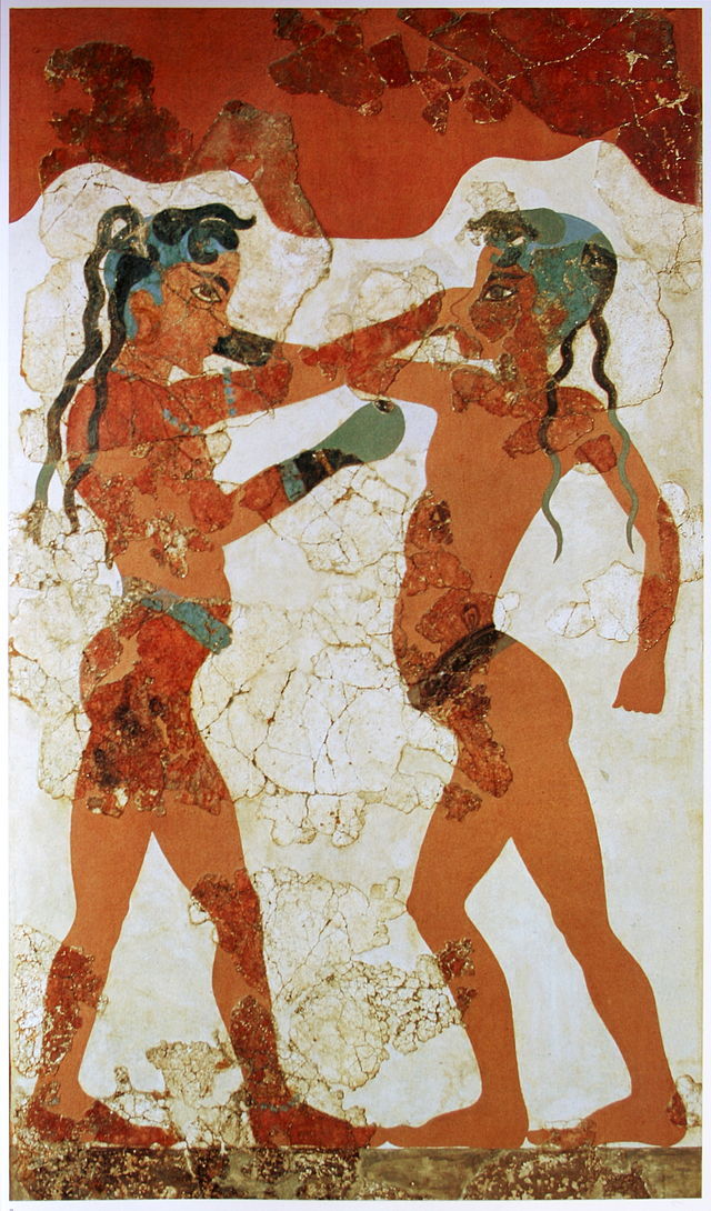 Ancient spartan women wrestling