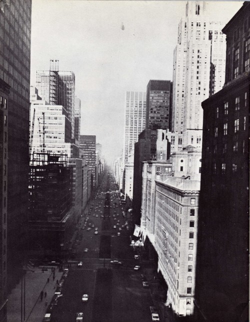vintagemanhattanskyline: Park Avenue looking north from New York Central Building’s 10th floor