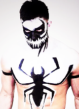 blackandblue572:  legends-of-wrestling: Prince Devitt + Body Paint   Woah