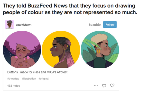 buzzfeed: This Artist (@sparklyfawn) Started An Important Hashtag So Black Artists Can Get The Recog