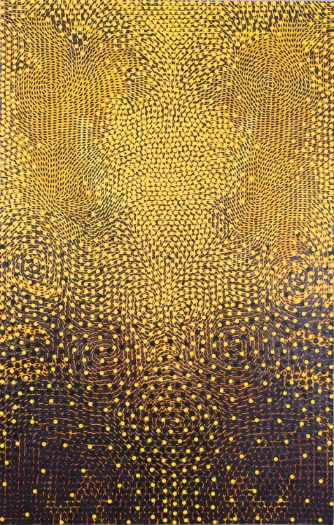 theleoisallinthemind:Chris Fennell, Manitou, 2009, Acrylic, metallic glimmer, and paper collage moun