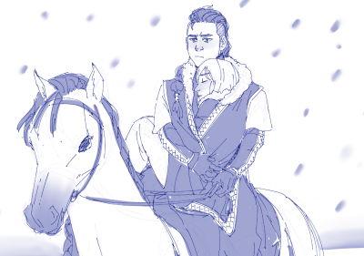 leiandroid:a sketch from @northwestern-airfield ’s otayuri fic: singer of snow OP THANK YOU FOR DRAWING THIS I HAVE SO MUCH LOVE FOR THEM AND FOR SINGER OF SNOW IT’S IN MY TOP 5 OTAYURI FICS THANK YOU AGAIN