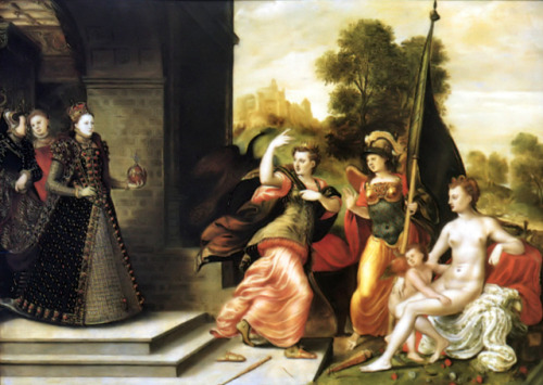 Hans Eworth - Elizabeth I and Three Goddesses (1569).