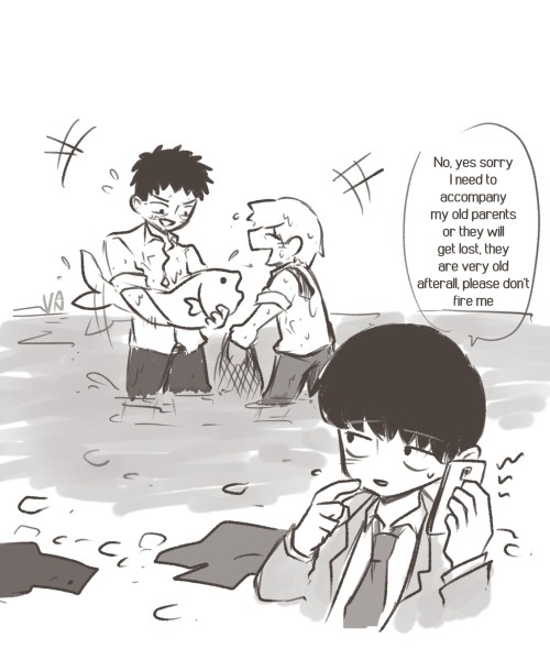 Adult Mob Says "screw Work, I'm Going Fishing With My Dads!"