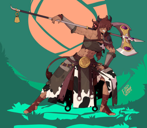 fsnowzombie:Armored Lady Monday i wanted to join in on the fun of making Cow designs for the year of
