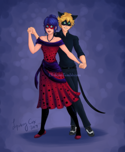 ellohcee:  “My Lady, may I have this dance?”“Of course, Chaton.”This technically would’ve been done last night, but I spent that time entirely redrawing Adrien’s head and I’m happy I did. I actually sketched this concept out weeks ago and