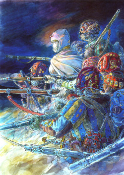 Illustration by Hayao Miyazaki for Nausicaä of the Valley of the Wind  