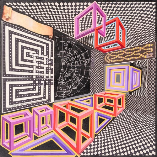 Pedro Friedeberg The Worst Case (acrylic & Ink On Board, 2023)
