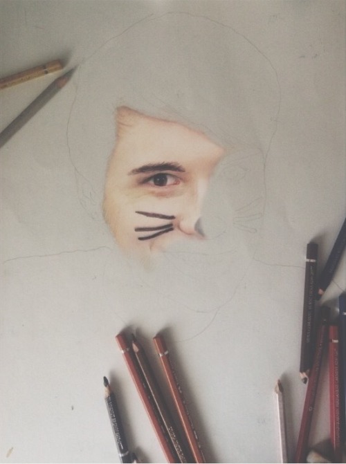 panlester:  spaceâ€”-oddity:  My drawing of danisnotonfire ðŸŒ¸   how the fcuk