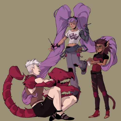 getaid:Drew some Girls!! But in different(ish) clothing because I needed an excuse to draw Entrapta 