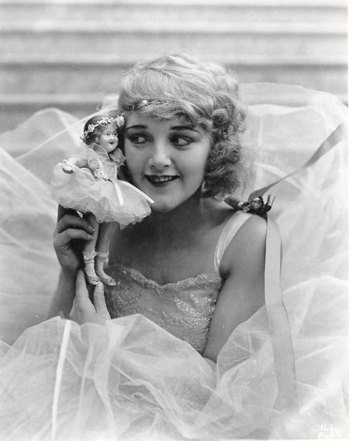 kittyinva:Kittyinva: Late teens to early 1920′s Mildred Davis matches her ballerina doll. From Ameri