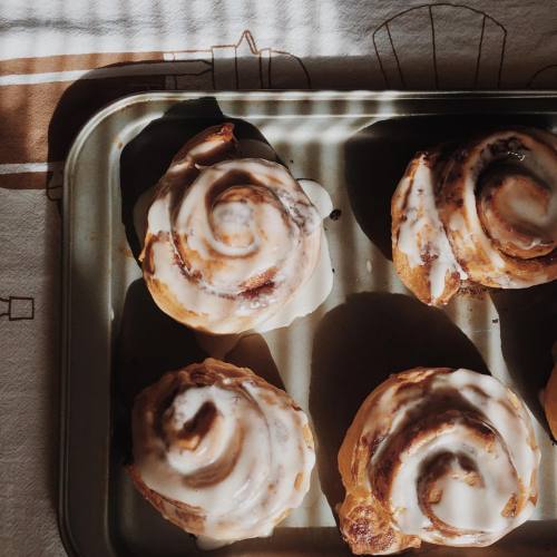 newlyclark:Cinnamon rolls were made for Sunday’s.