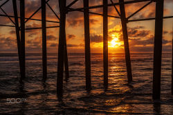 etherealvistas:  Oceanside Pier at Sunset (USA) by   Rich Cruse || Facebook || Blog 