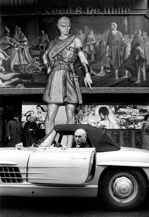 fabforgottennobility:  Yul Brynner &amp; Mercedes 300 SL Roadster Icons  🚀