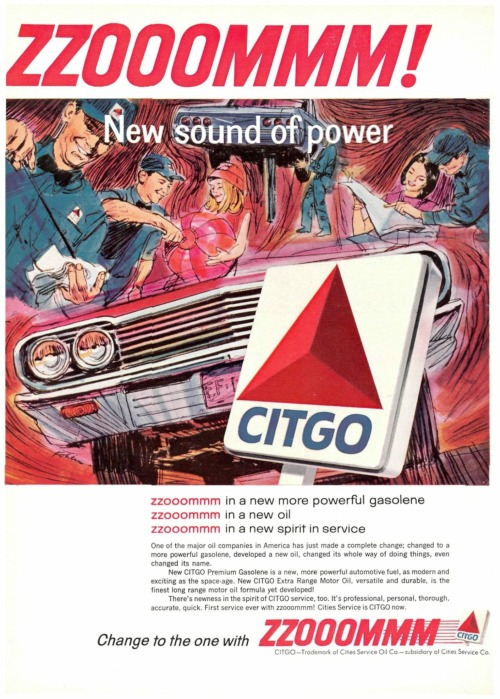 1965 Zzooommm! New sound of power. Citgo Source: Sports Illustrated Magazine Published at: https://p