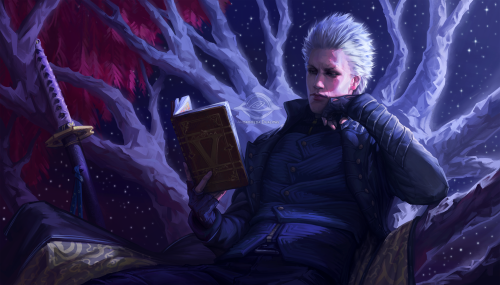 Vergil waiting for me to get to him on DMD be like.But jokes aside idk I just wanted to draw him cal