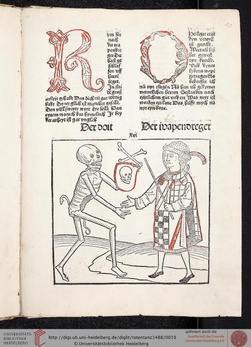 openmarginalis:Heidelberger Totentanz, 10r, Heidelberg, Germany ca. 1488 via Heidelberg University L