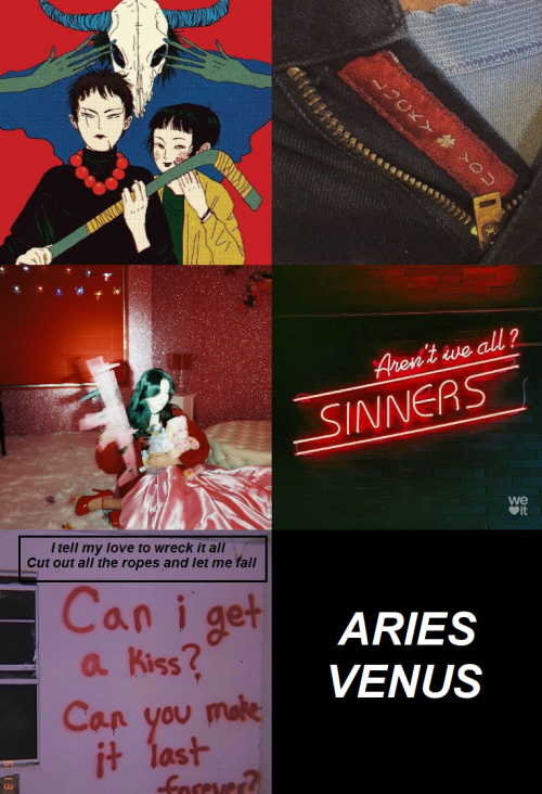 Venus signs aesthetics (1/12): Aries venus“Aries are strong and mighty warriors. Even Venus &m