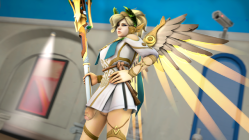 dentol-sfm: Blessed by the Gods (you know which ones) Mercy’s skirt is a bit too short, another poster showing off new donger by @akkoarcade (download for free on his patreon!). Links  Ask Box  Past Overwatch content Imgur (More angles and variants